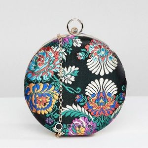 Park Lane Black Floral Crossbody Bag